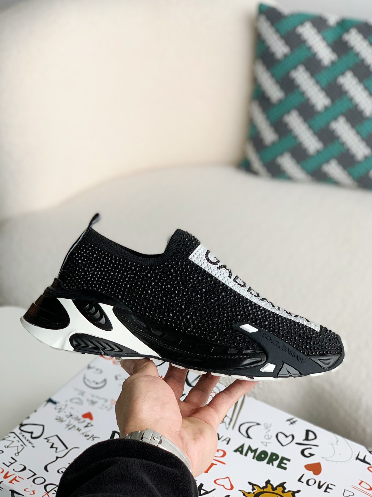 【#2671】Dolce&Gabbana Hot Drill Sneakers