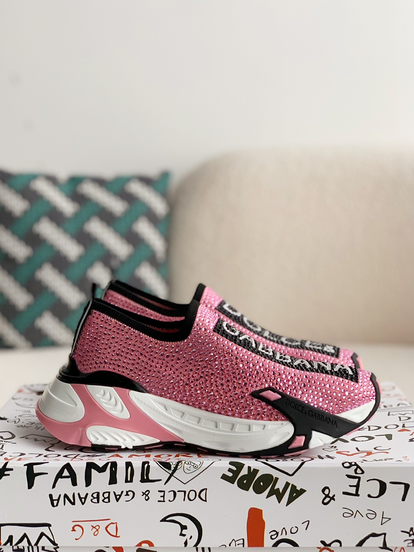 【#2672】Dolce&Gabbana Hot Drill Sneakers