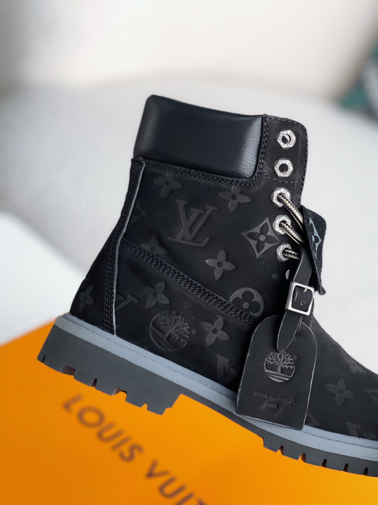 louis vuitton & timberland Black boots/Martin boots/boots