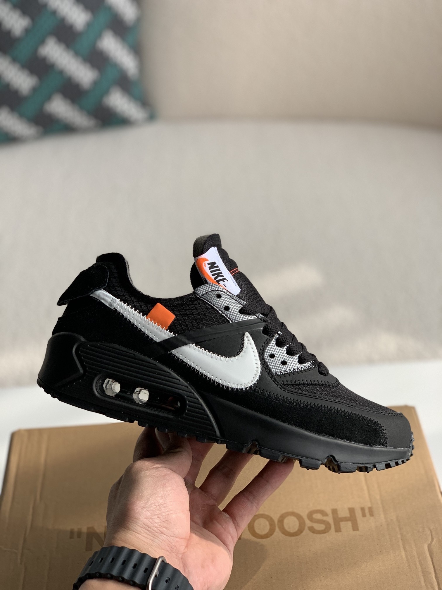 【#1787】 Off-White x Nike Air Max 90Black THE TEN Sneakers
