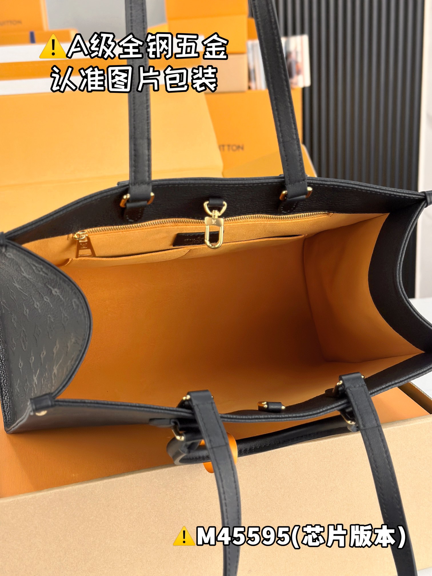 LOUIS VUITTON ONTHEGO MM Handbag/Top Quality M45595