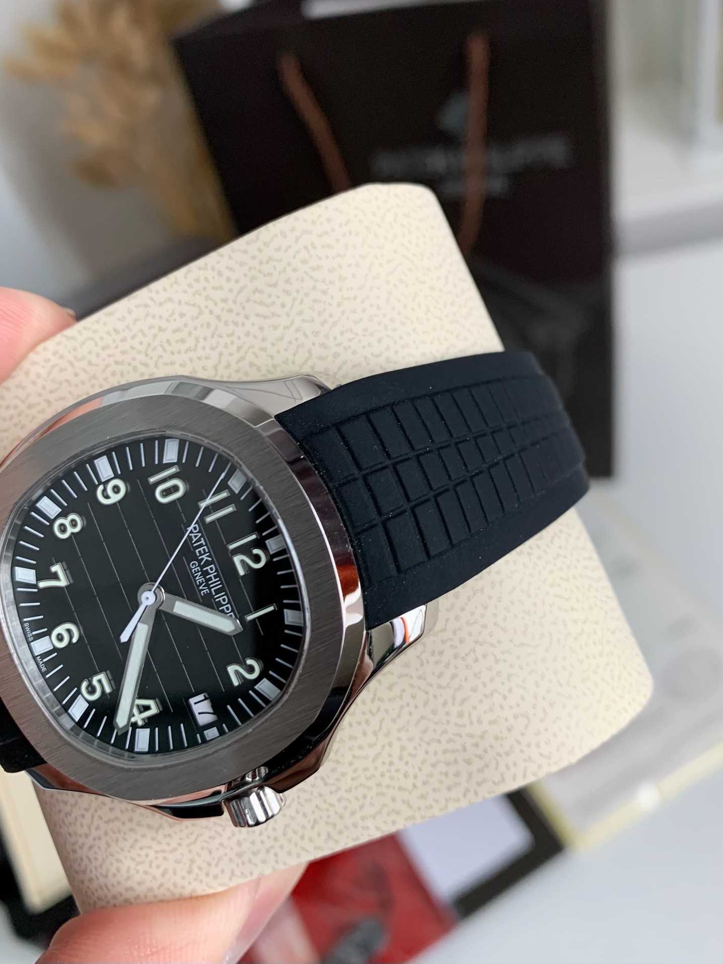 【#3746】 PATEK PHILIPPE Custom Green grenade 5167R series Watch