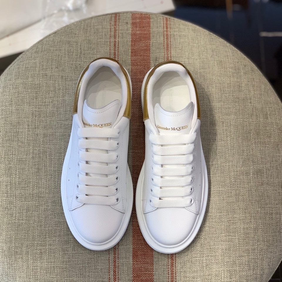 Alexander McQueen MQ Gold cowhidetail Sneakers
