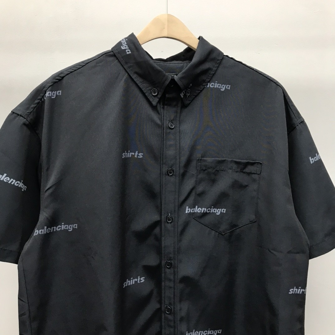 Balenciaga bullet screen short sleeve shirt