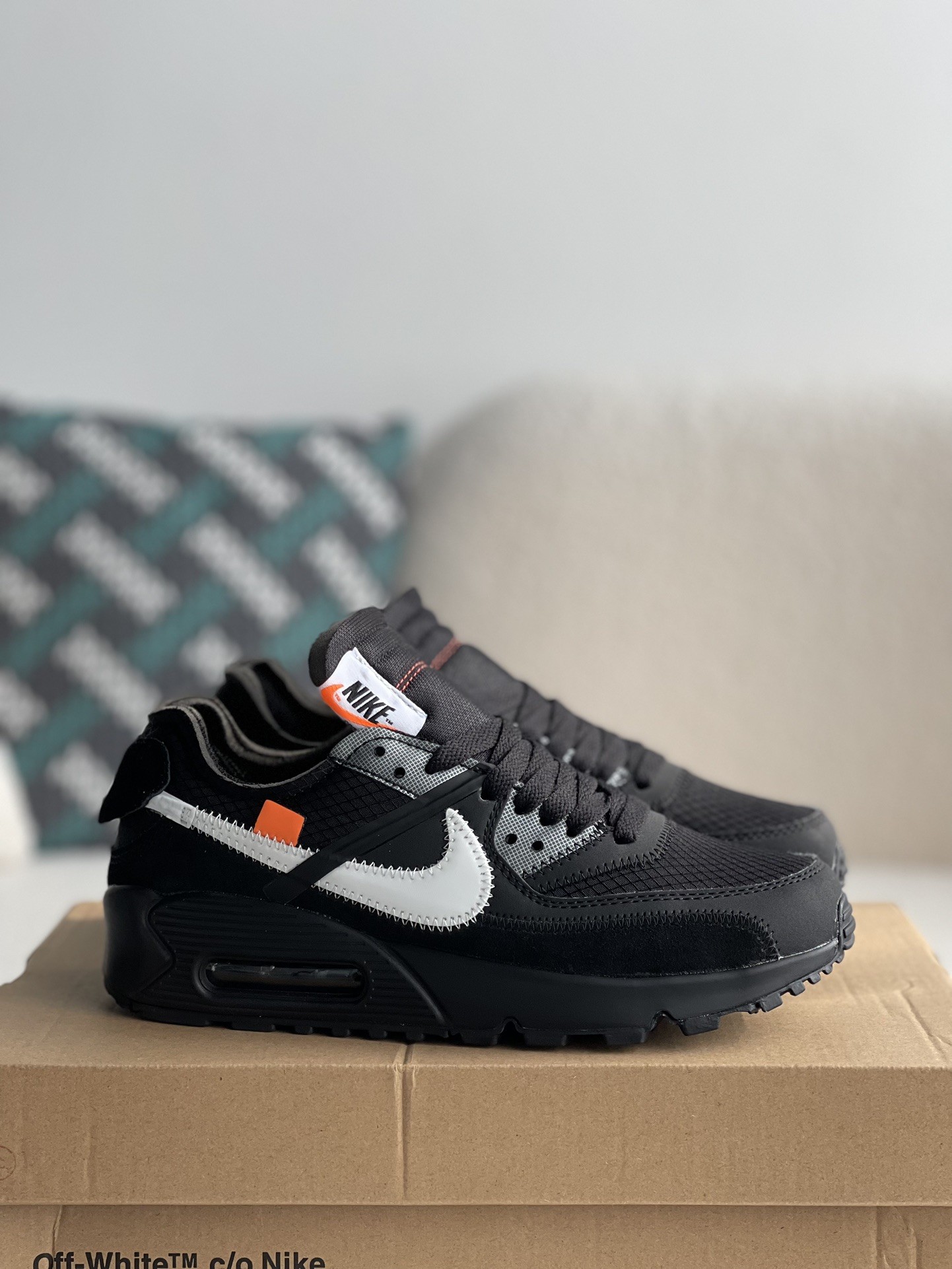 【#1787】 Off-White x Nike Air Max 90Black THE TEN Sneakers