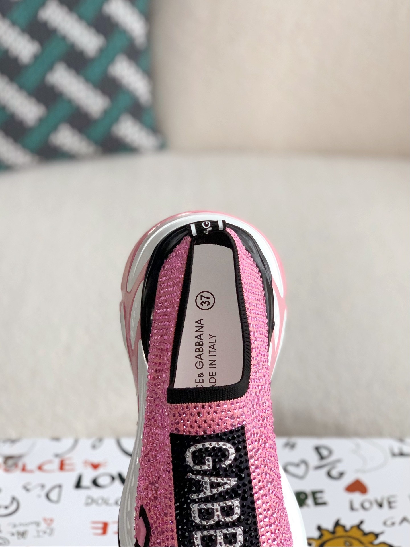 【#2672】Dolce&Gabbana Hot Drill Sneakers