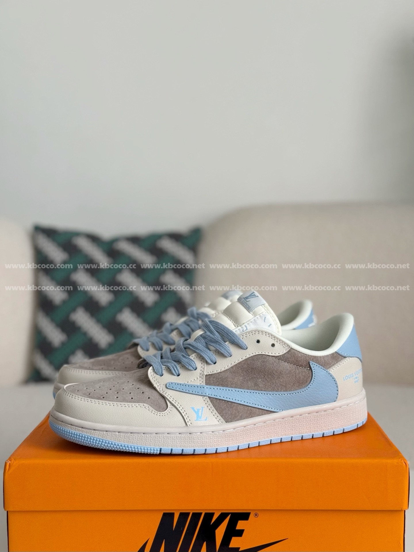【#5256】 LOUIS VUITTON x Jordan AirJordan 1 Casual Sneakers