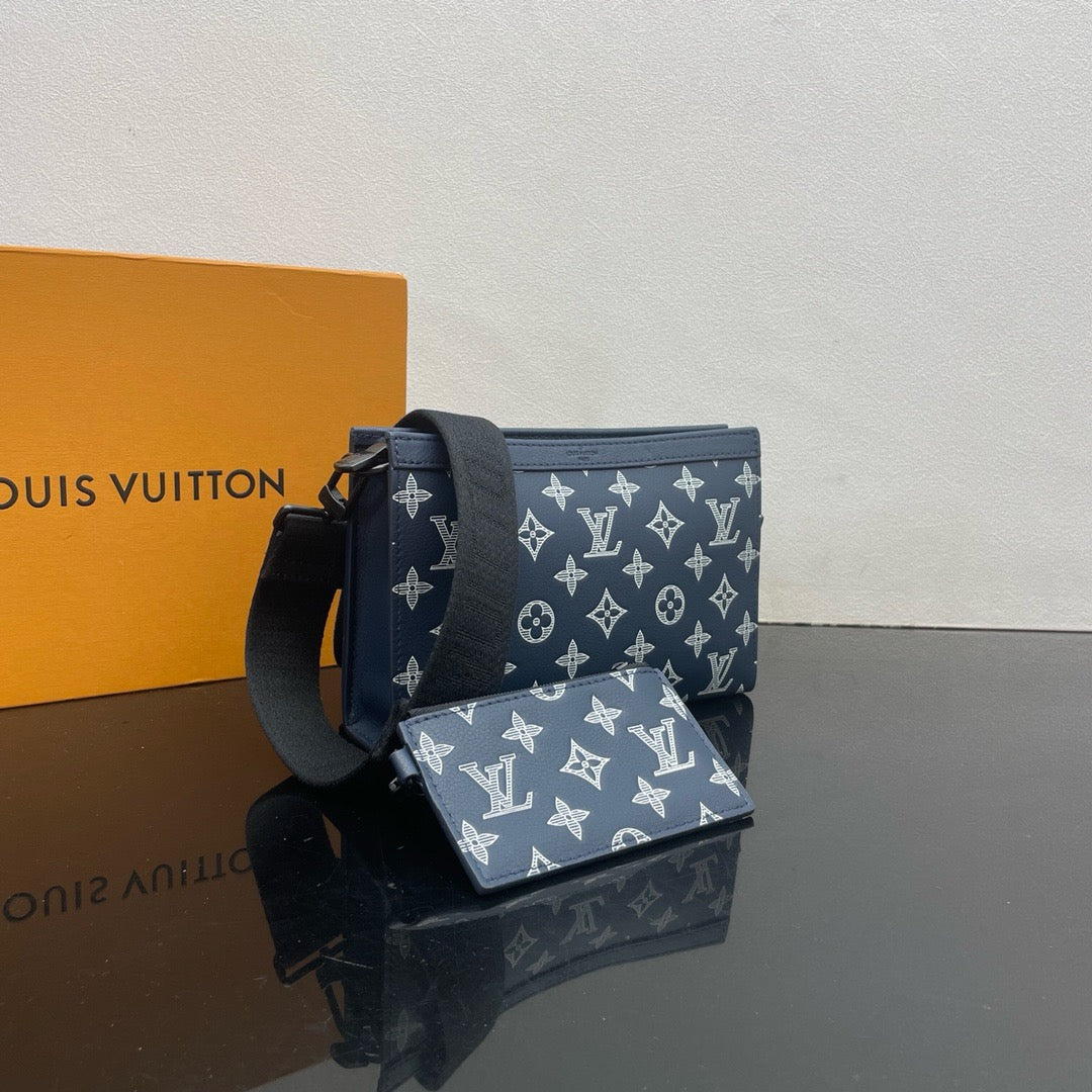 LOUIS VUITTON Gaston Postman bag/top quality M83384