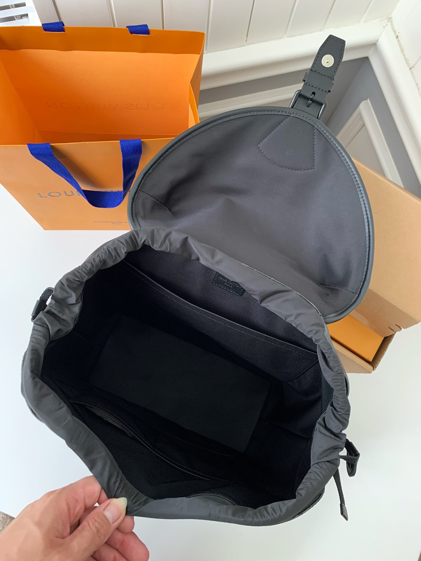 Louis Vuitton's New MONTSOURIS Men's Black Flower Backpack M45583, TopQuality