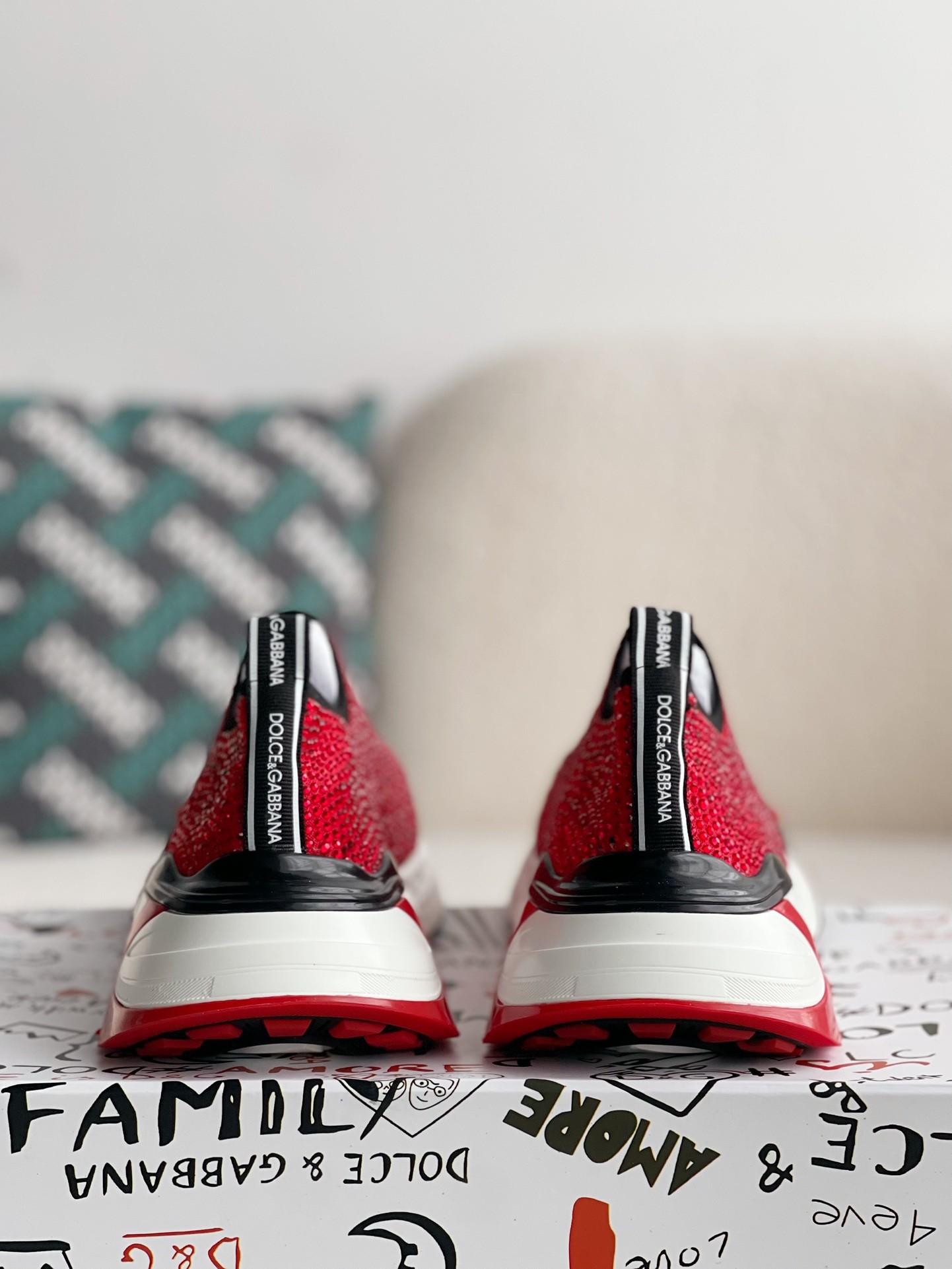 【#2673】Dolce&Gabbana Hot Drill Sneakers