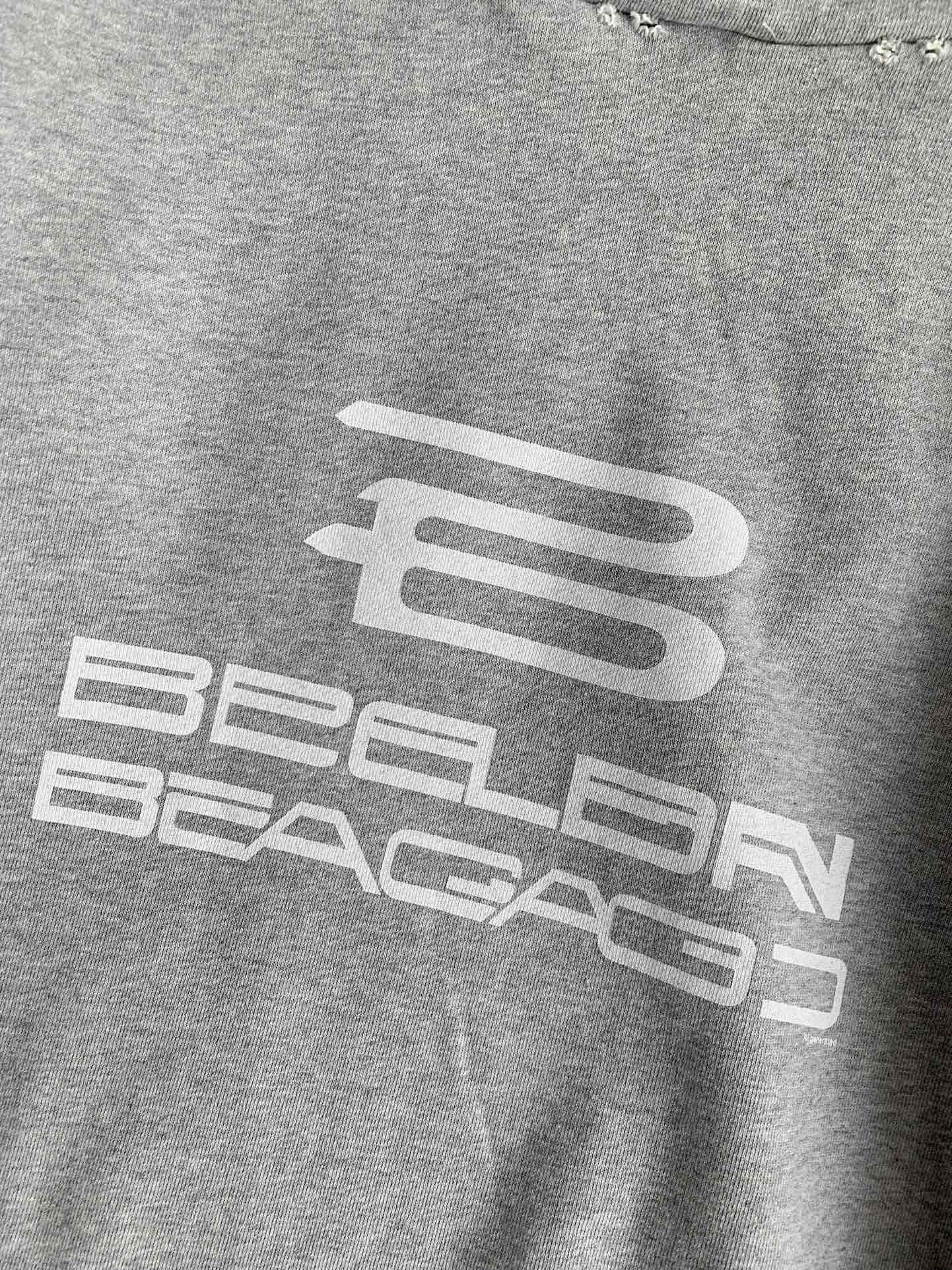 Balenciaga logo print sports hooded sweatshirt