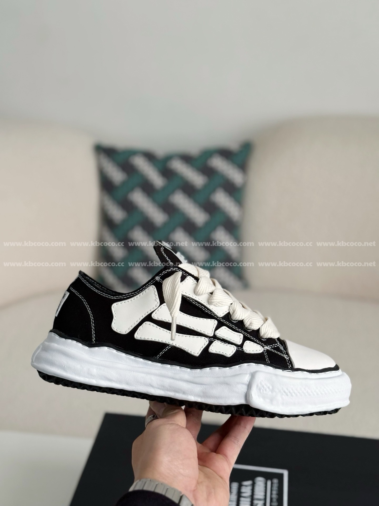【#4531】Maison Mihara Yasuhiro x AMlRl Skel- Top Low canvas shoes