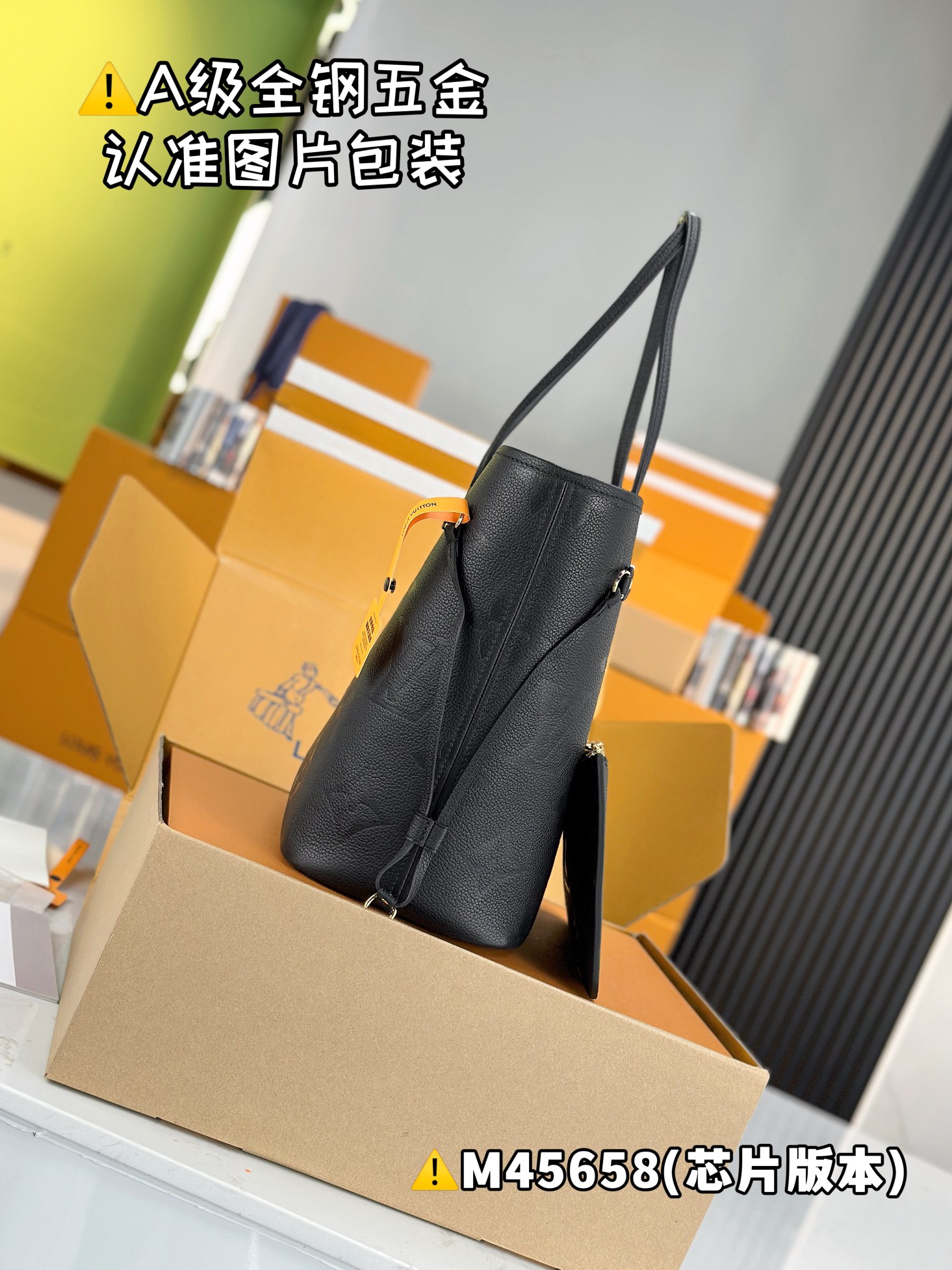 LOUIS VUITTON NEVERFULL MM Empreinte Tote bag/top quality M45685