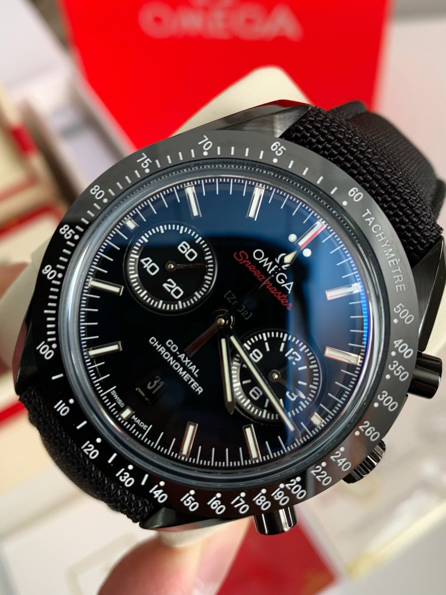 【#3840】Omega Speedmaster SeriesDark Side of the Moon, 50m waterproof watch, 44.25mm