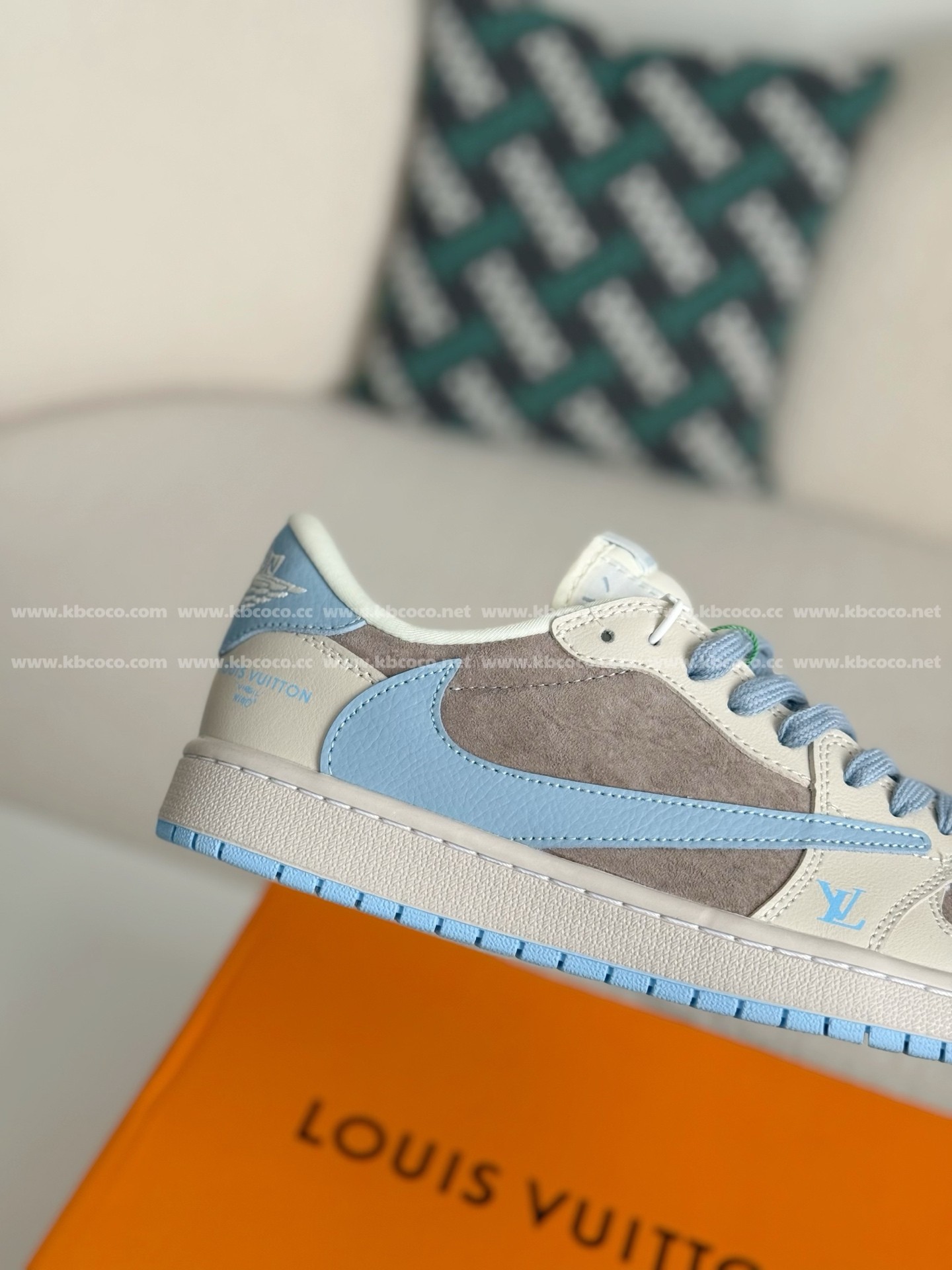 【#5256】 LOUIS VUITTON x Jordan AirJordan 1 Casual Sneakers