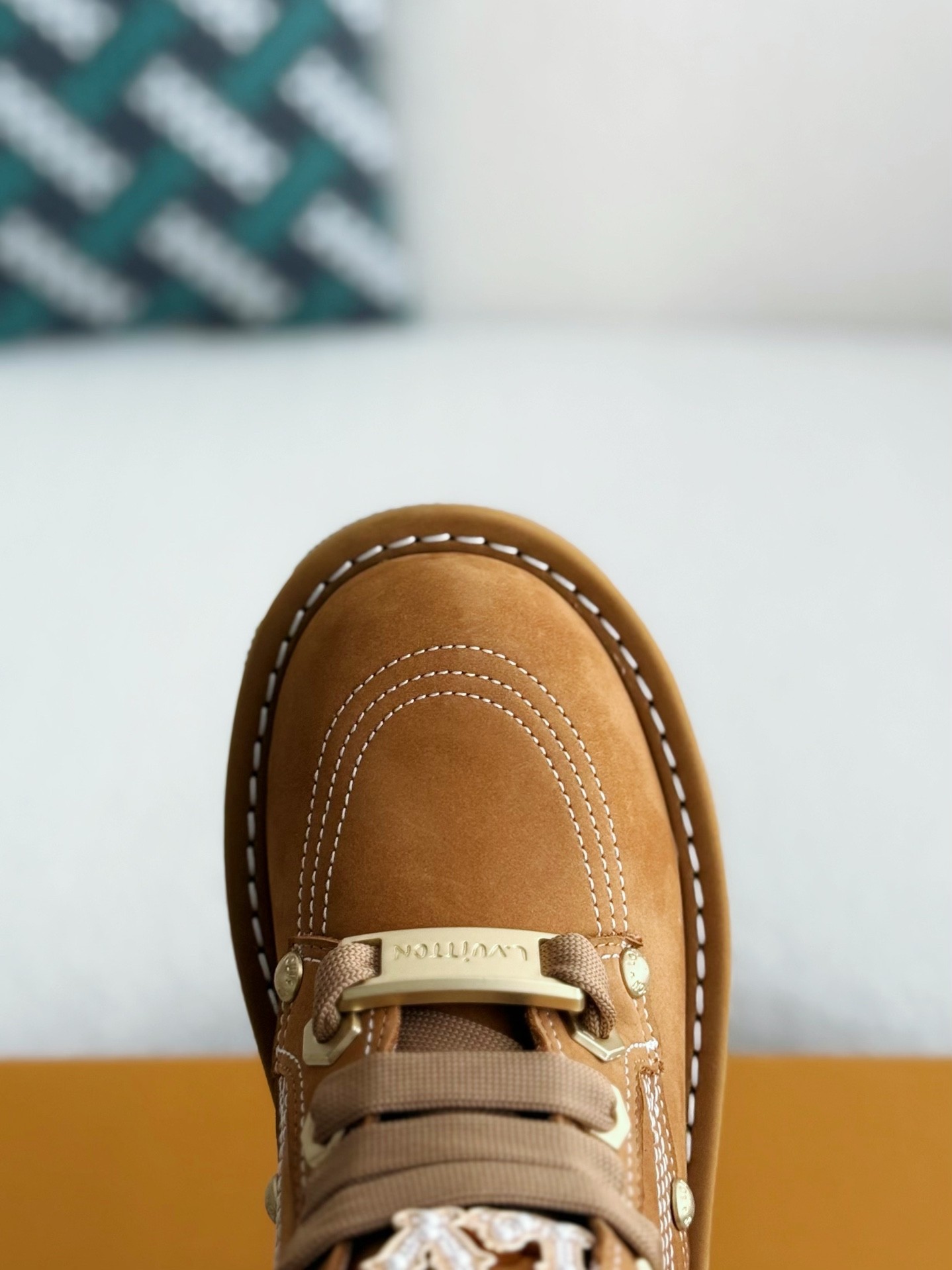 [#3717」 LOUIS VUITTON Round toe lace-up boots