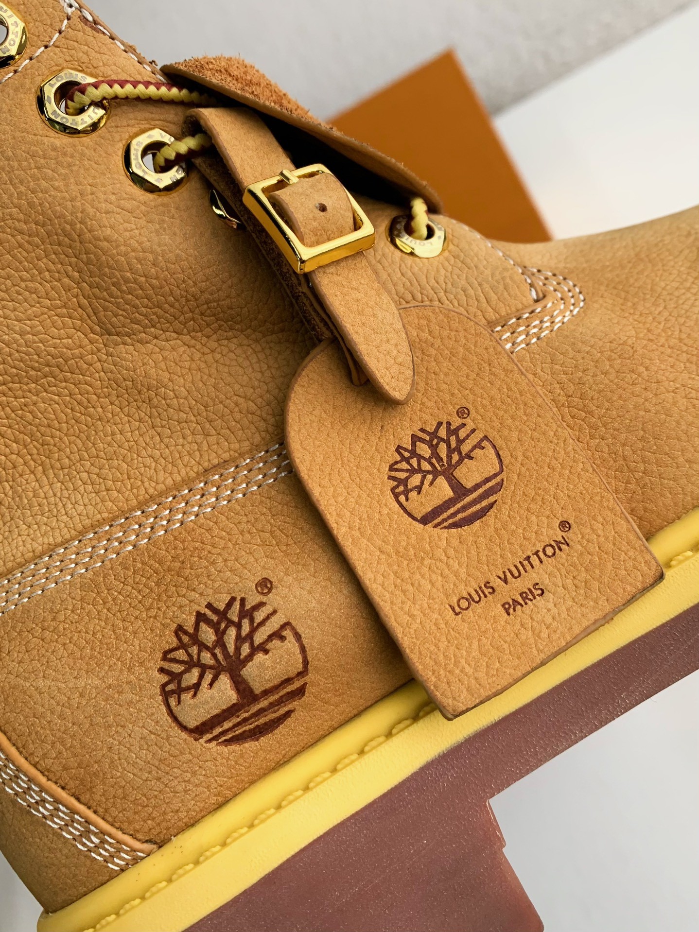 louis vuitton & timberland yellow boots/Martin boots/boots