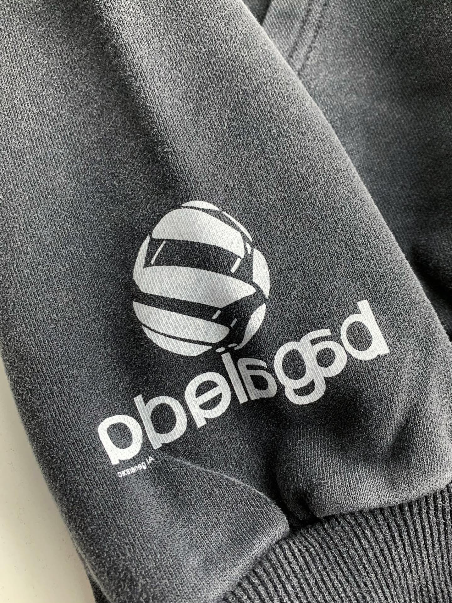 Balenciaga logo print sports hooded sweatshirt