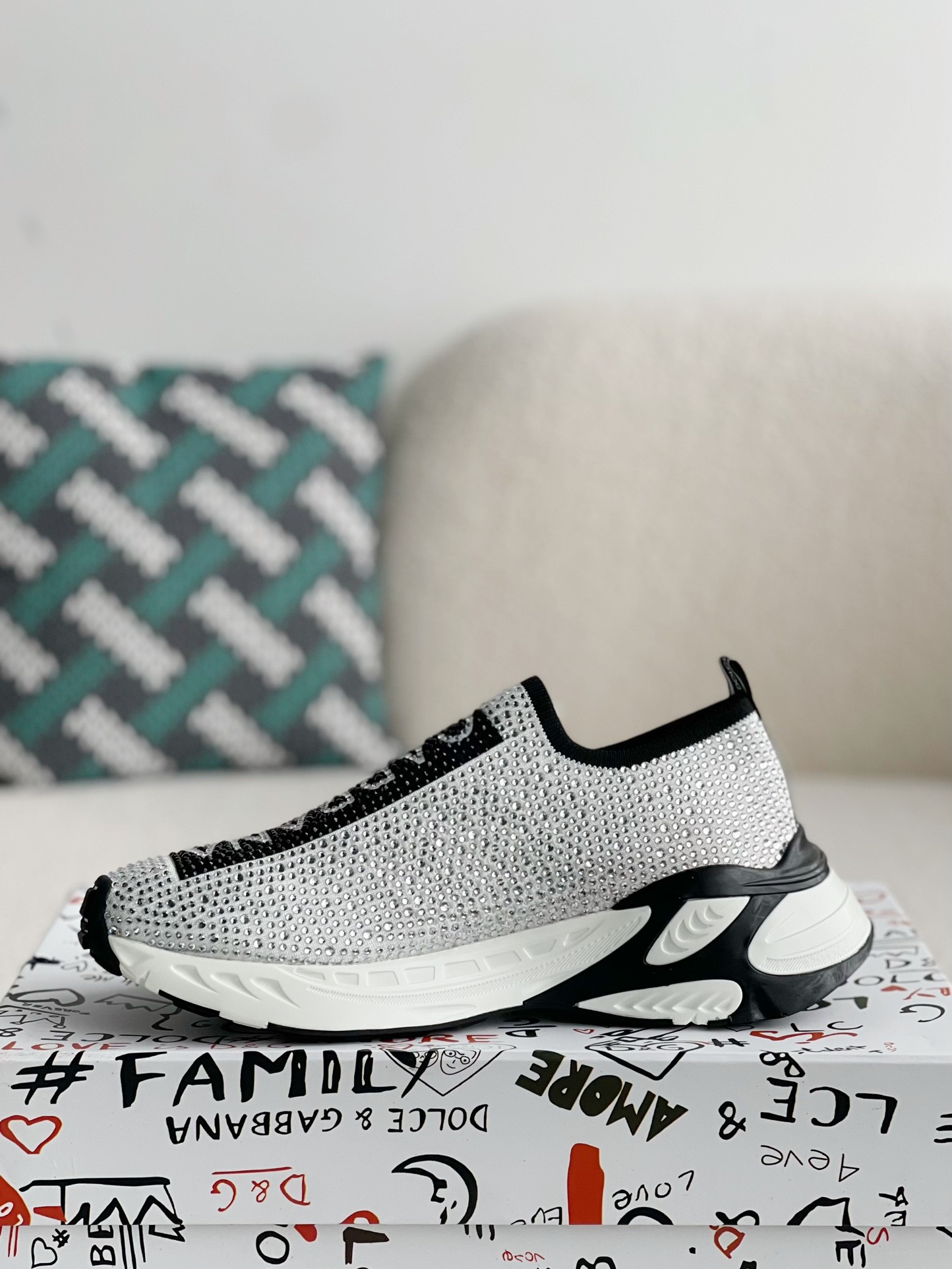 【#2670】Dolce&Gabbana Hot Drill Sneakers