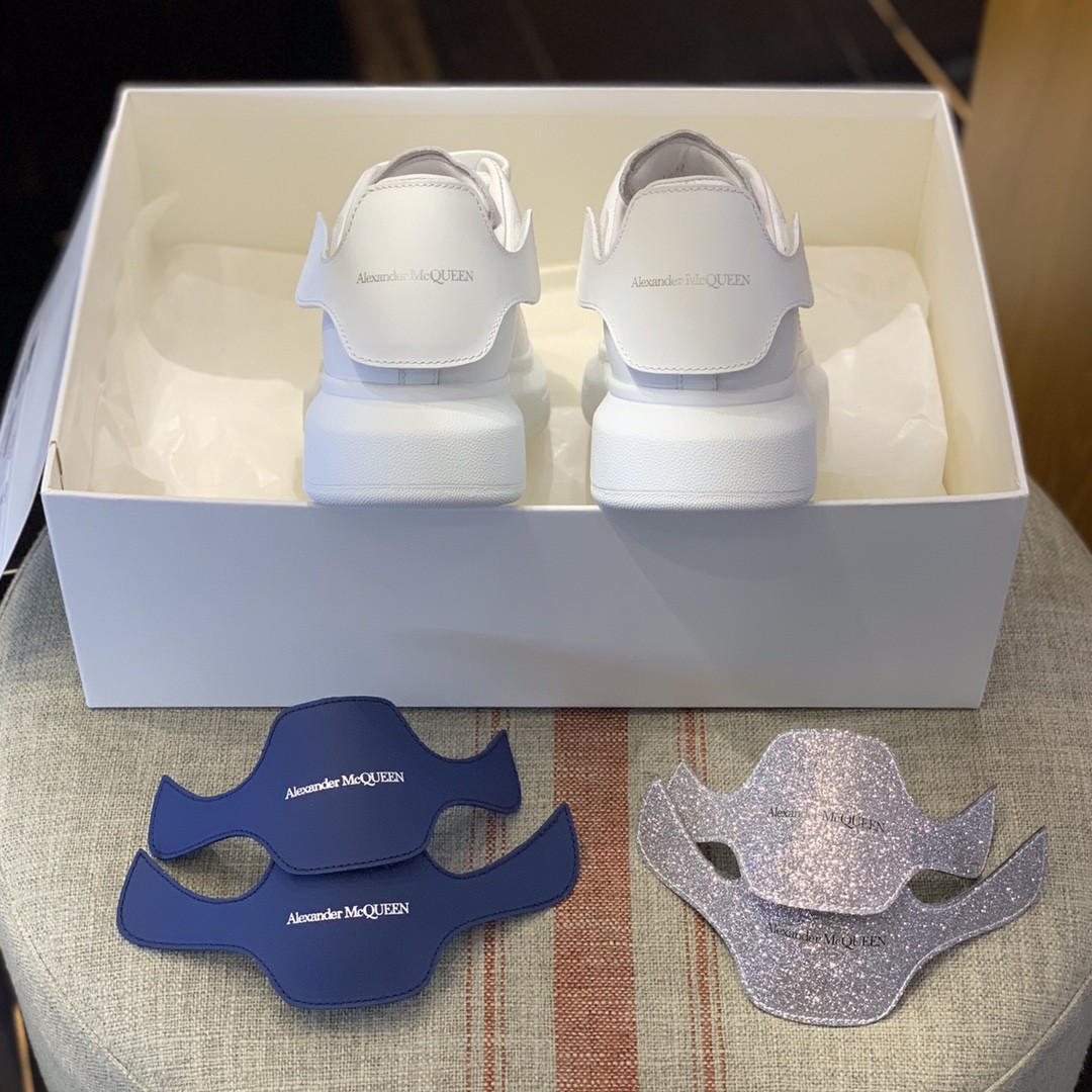 Alexander McQueen MQ White Tricolortail Sneakers