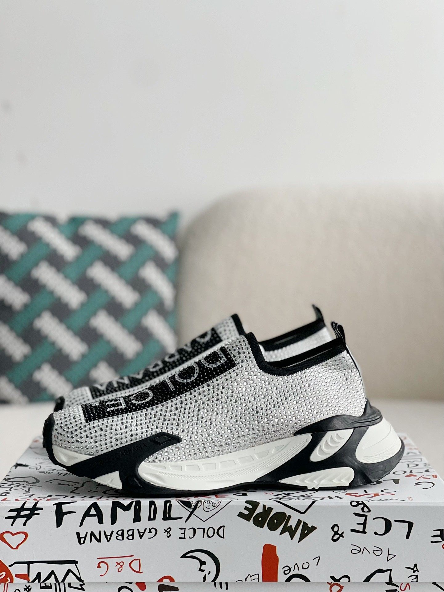 【#2670】Dolce&Gabbana Hot Drill Sneakers