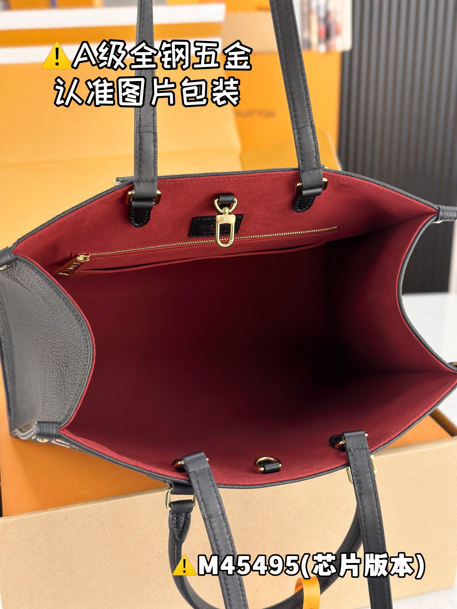 LOUIS VUITTON ONTHEGO MM Handbag/Top Quality M45595