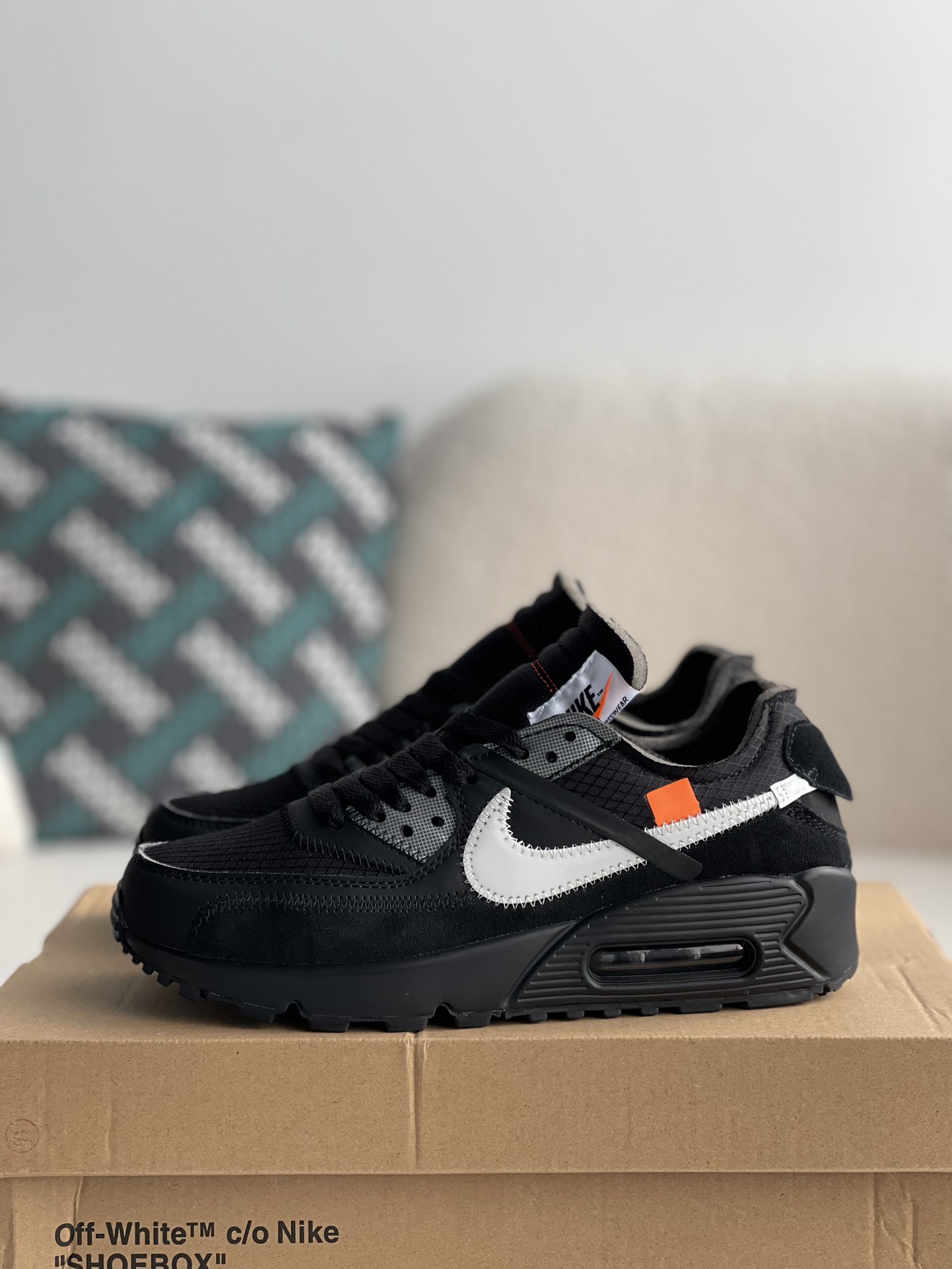 【#1787】 Off-White x Nike Air Max 90Black THE TEN Sneakers