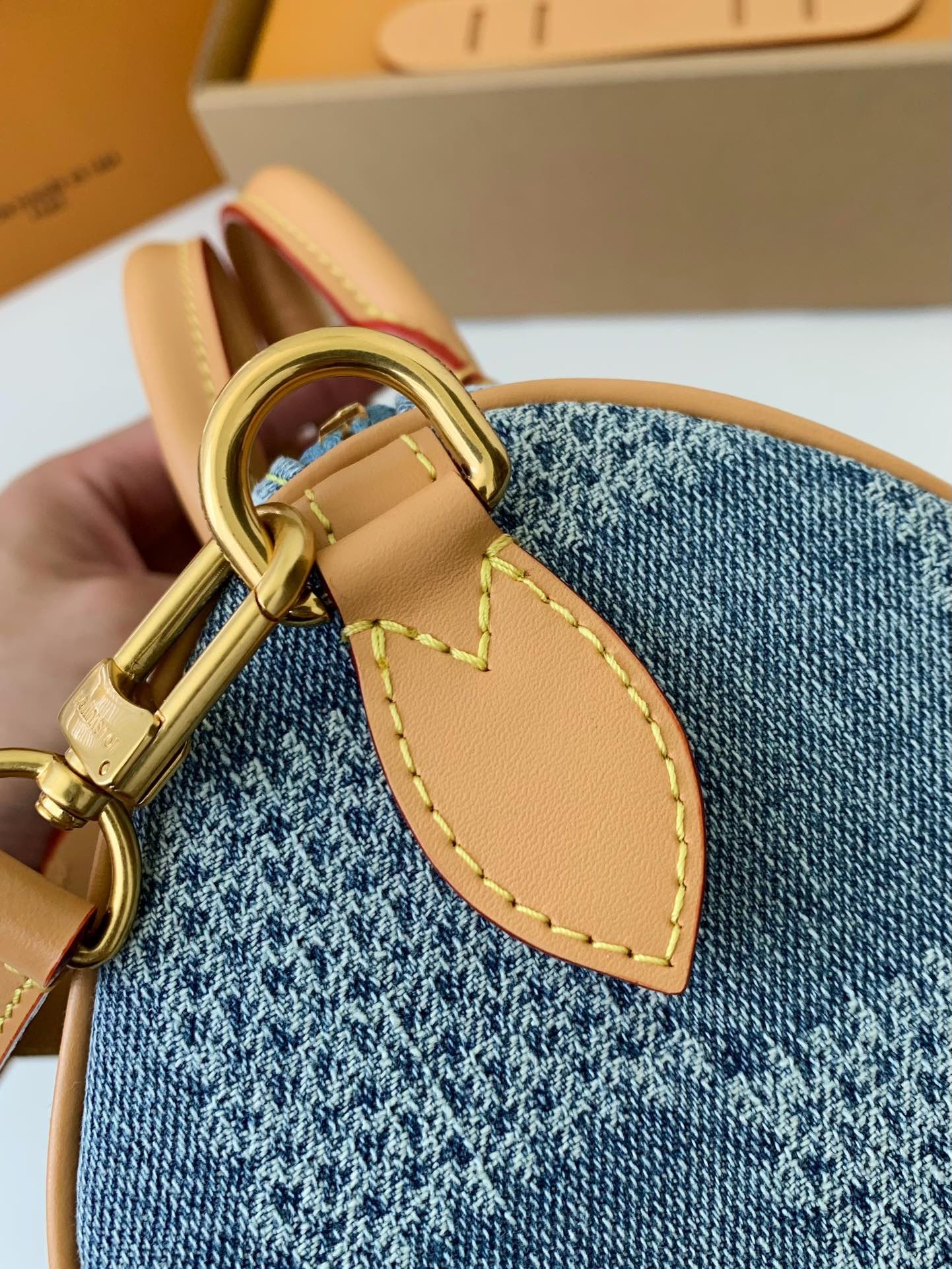 【#3351】 Louis Vuitton The new SPEEDY 25bandouli ère tannin denim handba9 N40700 Size: 25*15*15cm