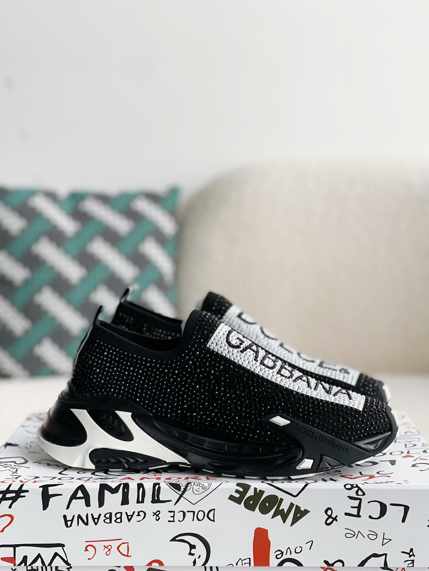 【#2671】Dolce&Gabbana Hot Drill Sneakers