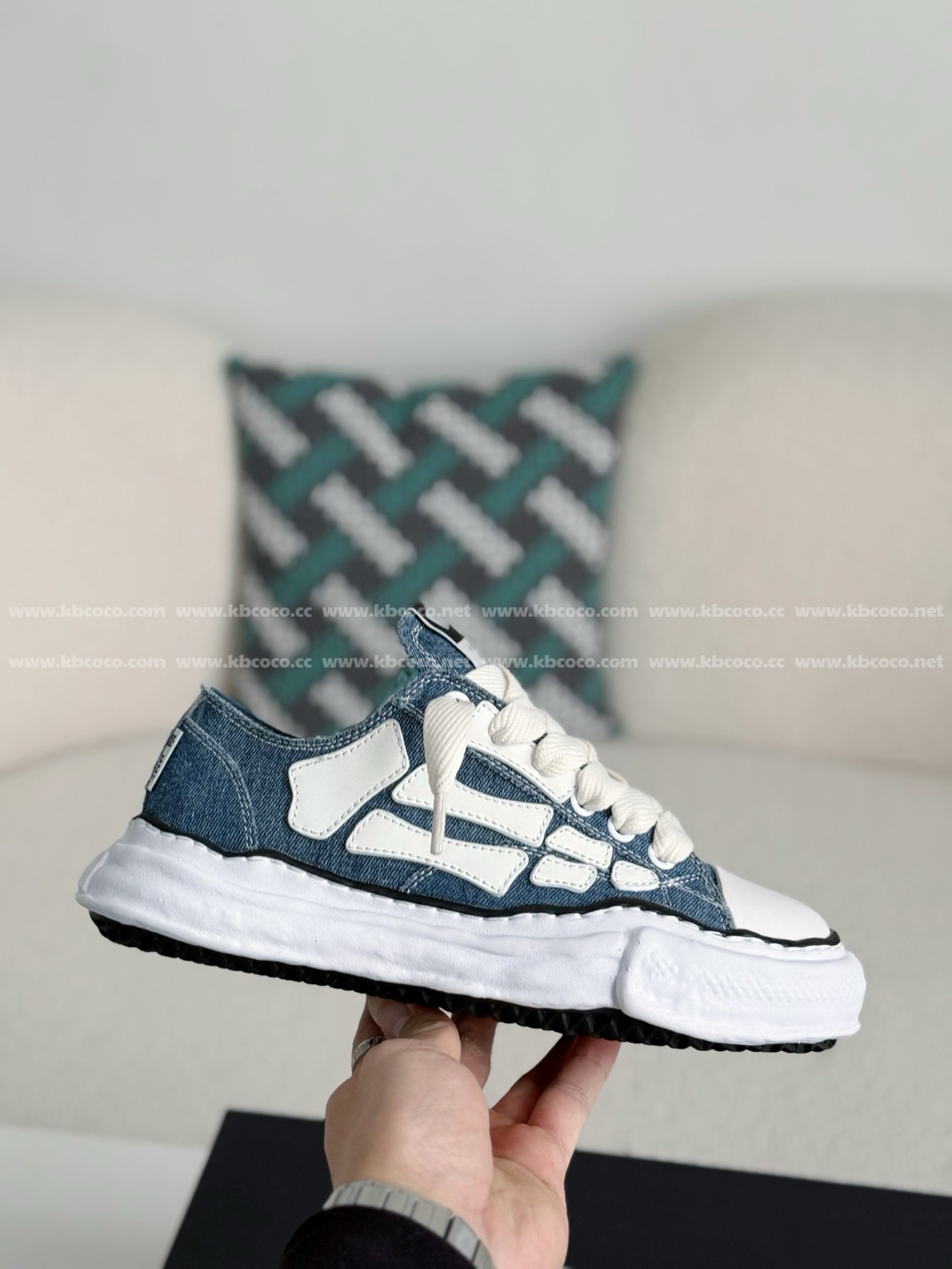 【#4532】Maison Mihara Yasuhiro x AMlRl Skel- Top Low canvas shoes