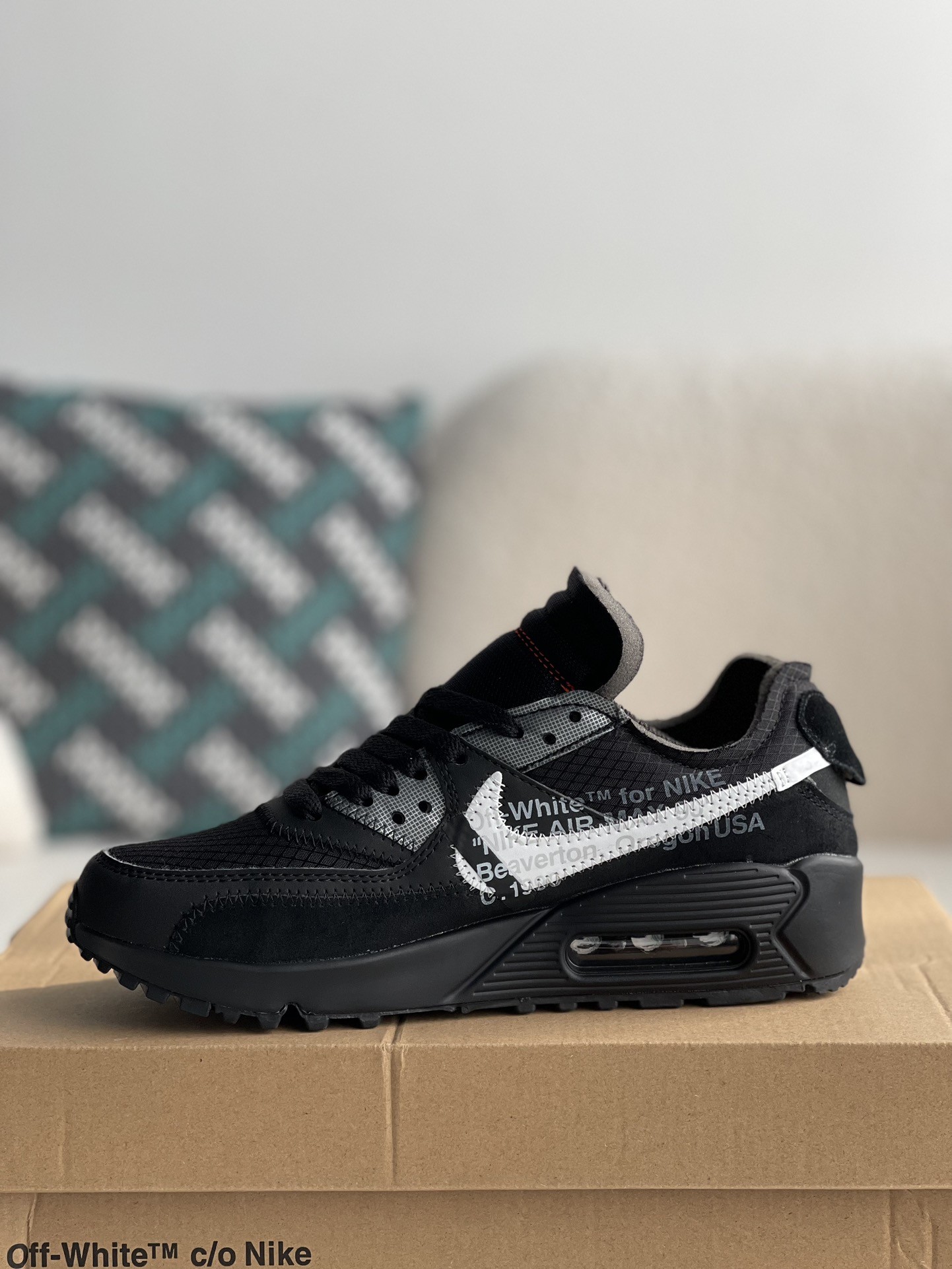 【#1787】 Off-White x Nike Air Max 90Black THE TEN Sneakers