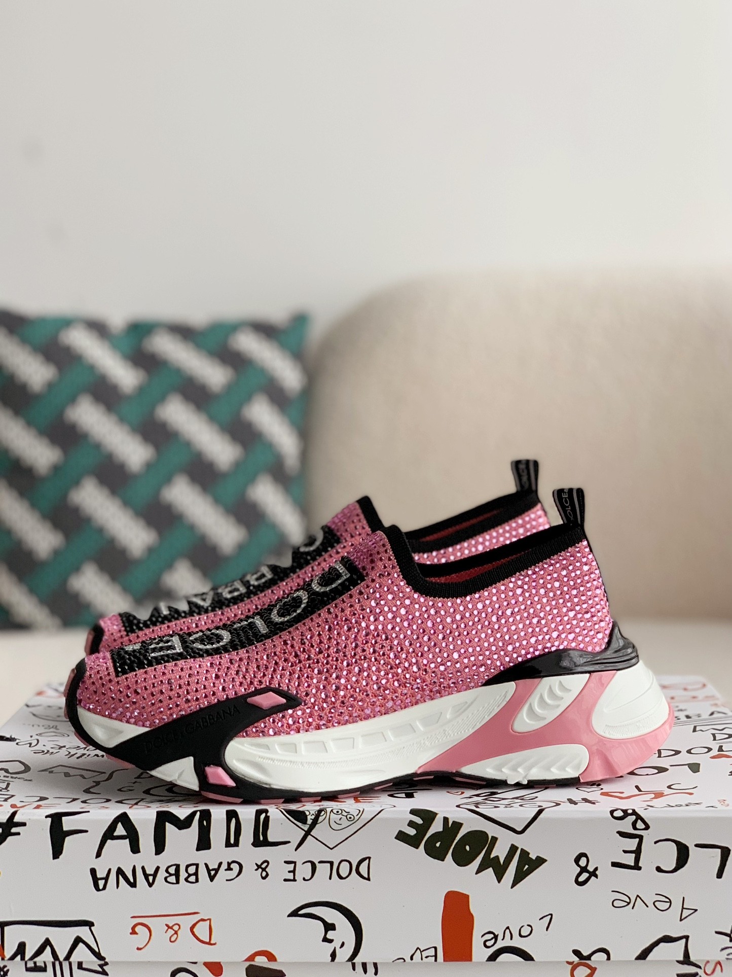 【#2672】Dolce&Gabbana Hot Drill Sneakers