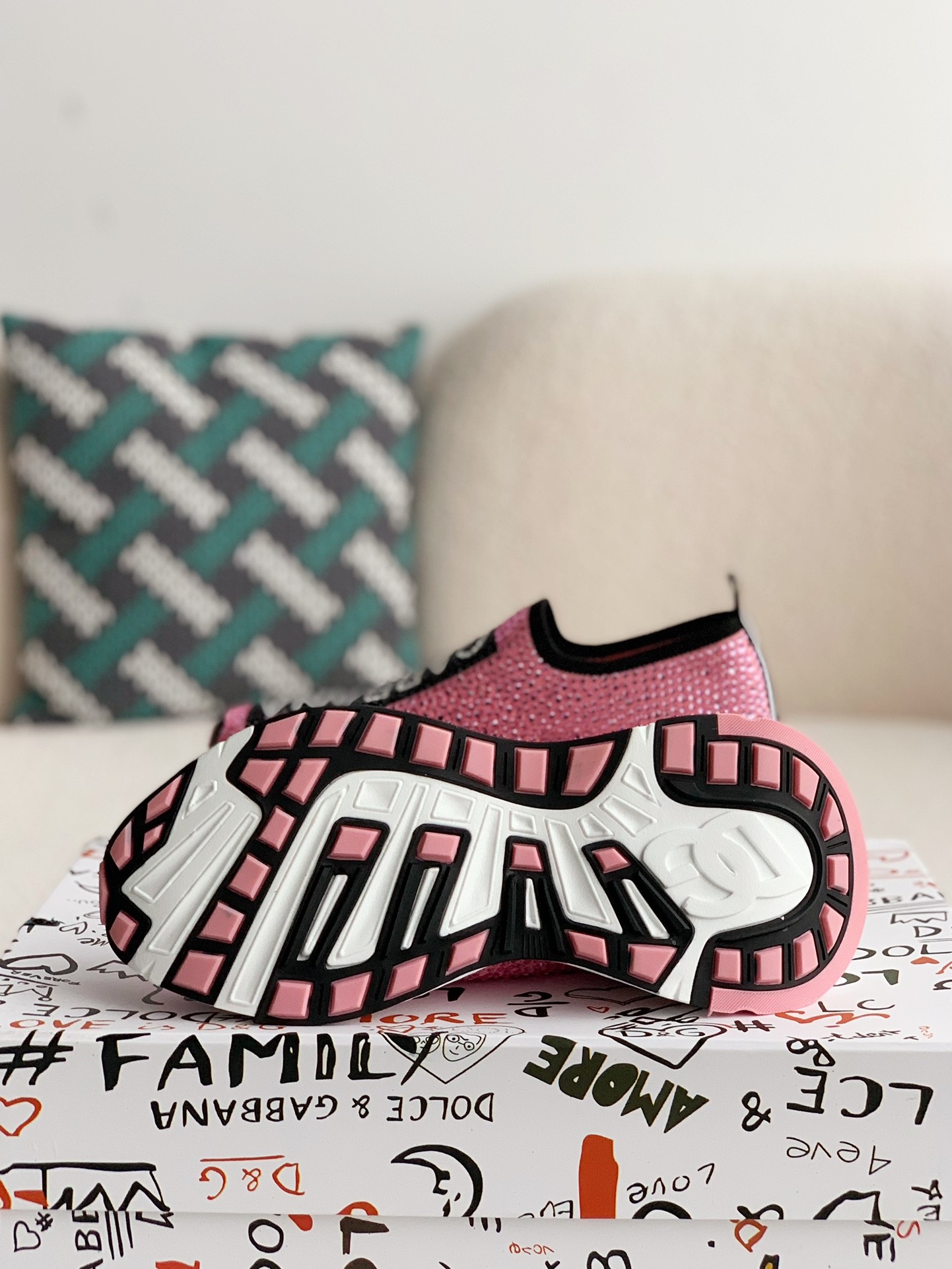 【#2672】Dolce&Gabbana Hot Drill Sneakers