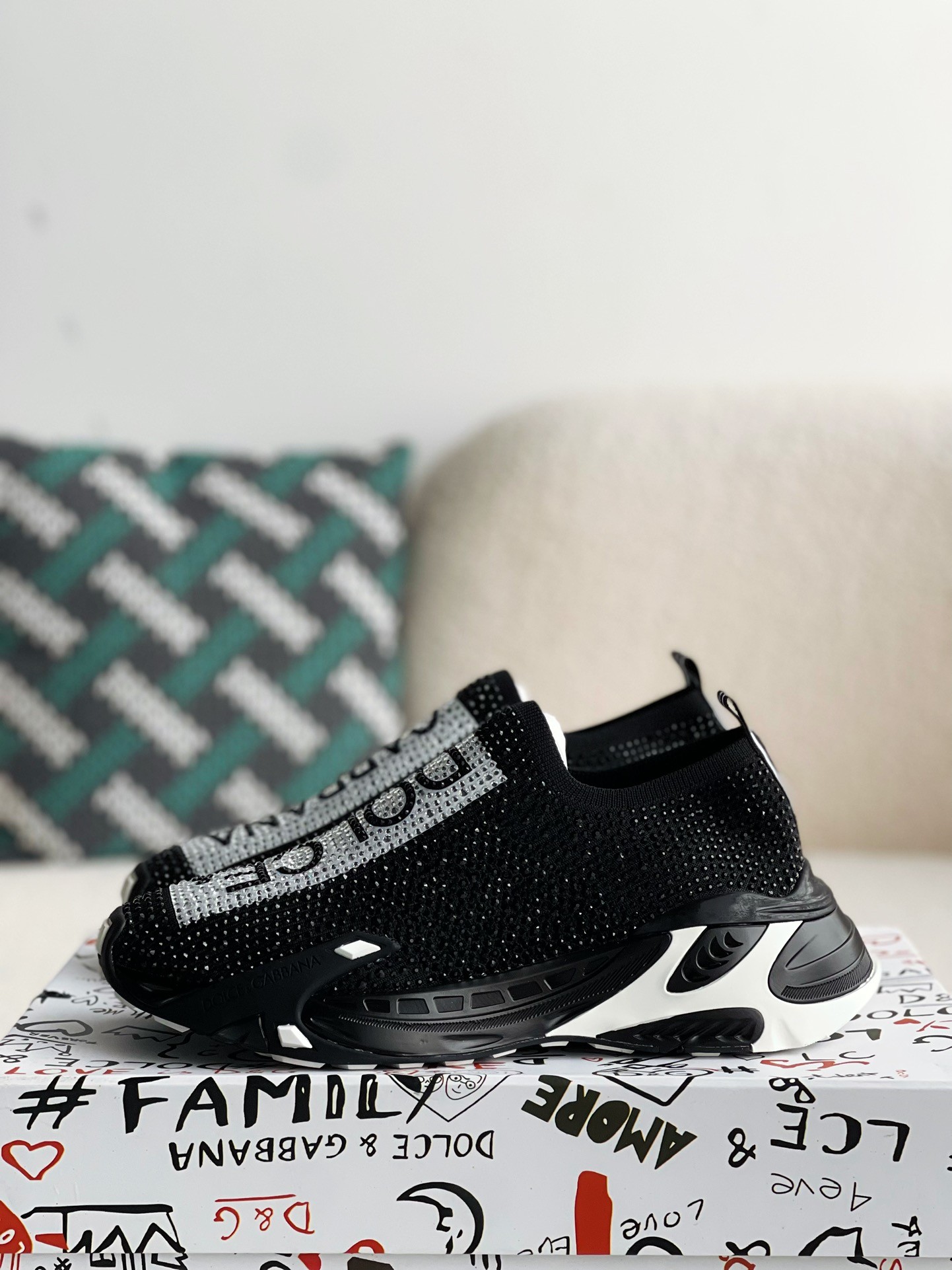 【#2671】Dolce&Gabbana Hot Drill Sneakers