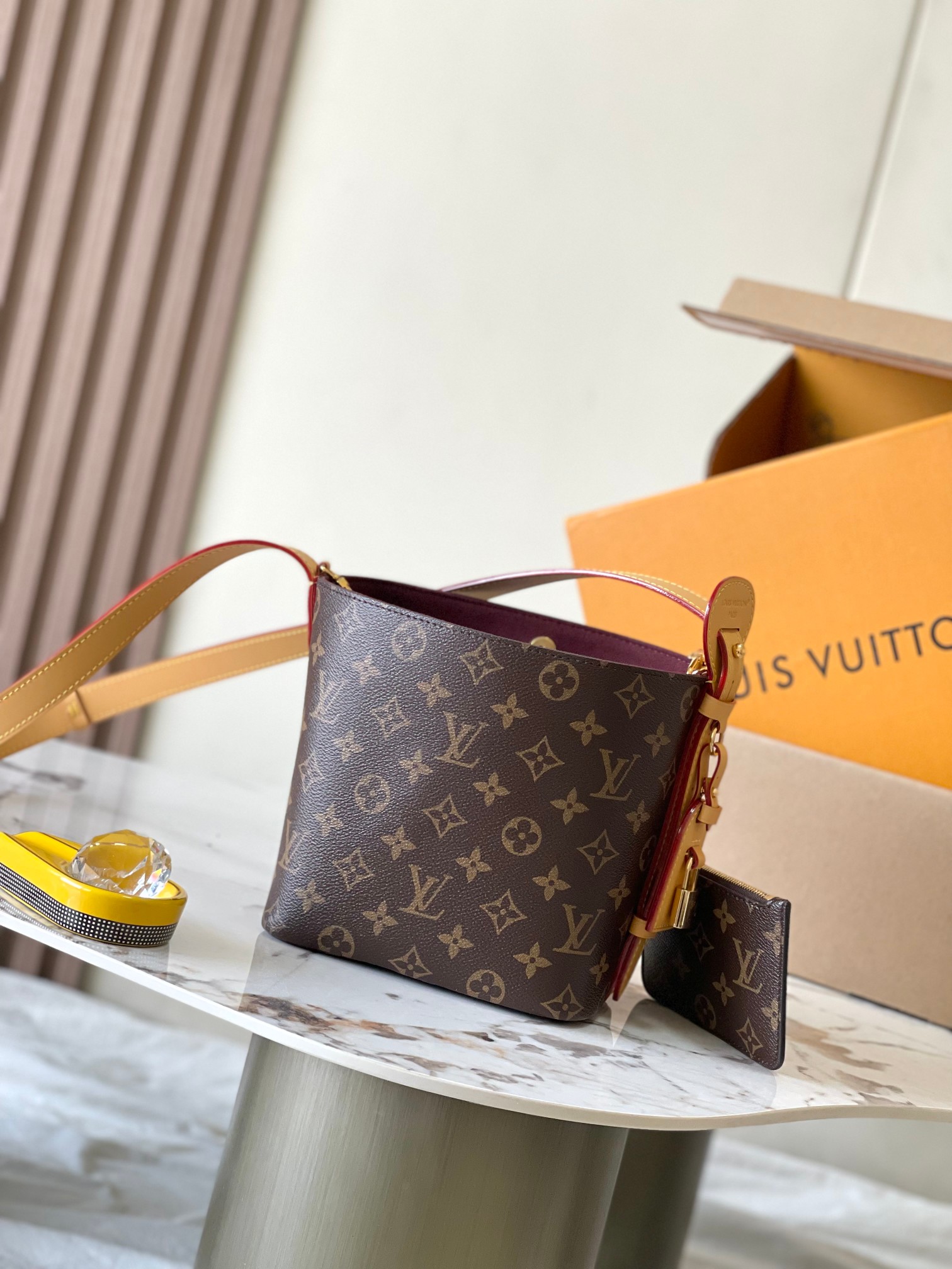 LOUIS VUITTON ALLIN BB Bucket bag/top quality M12925