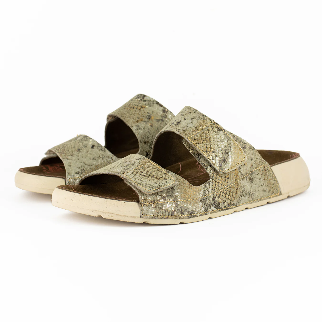 Lesedi : Ladies Leather Sandal in Opal