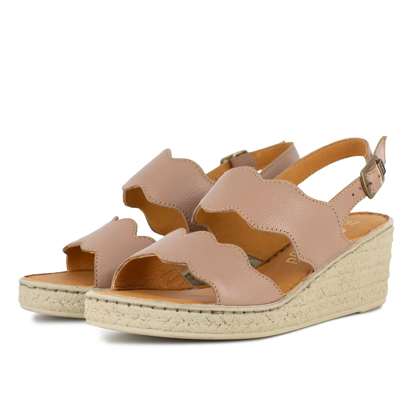 Cocekile : Ladies Leather High-Heel Sandal in Timber