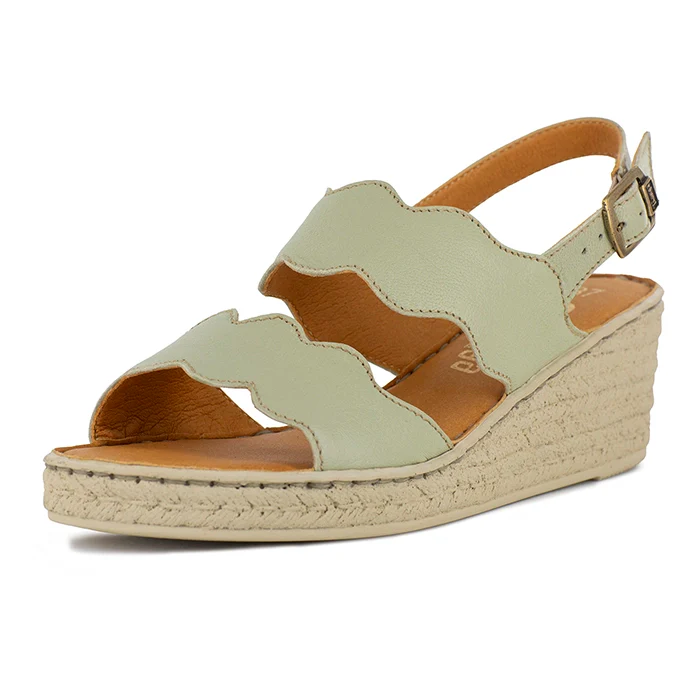 Cocekile : Ladies Leather High-Heel Sandal in Mint