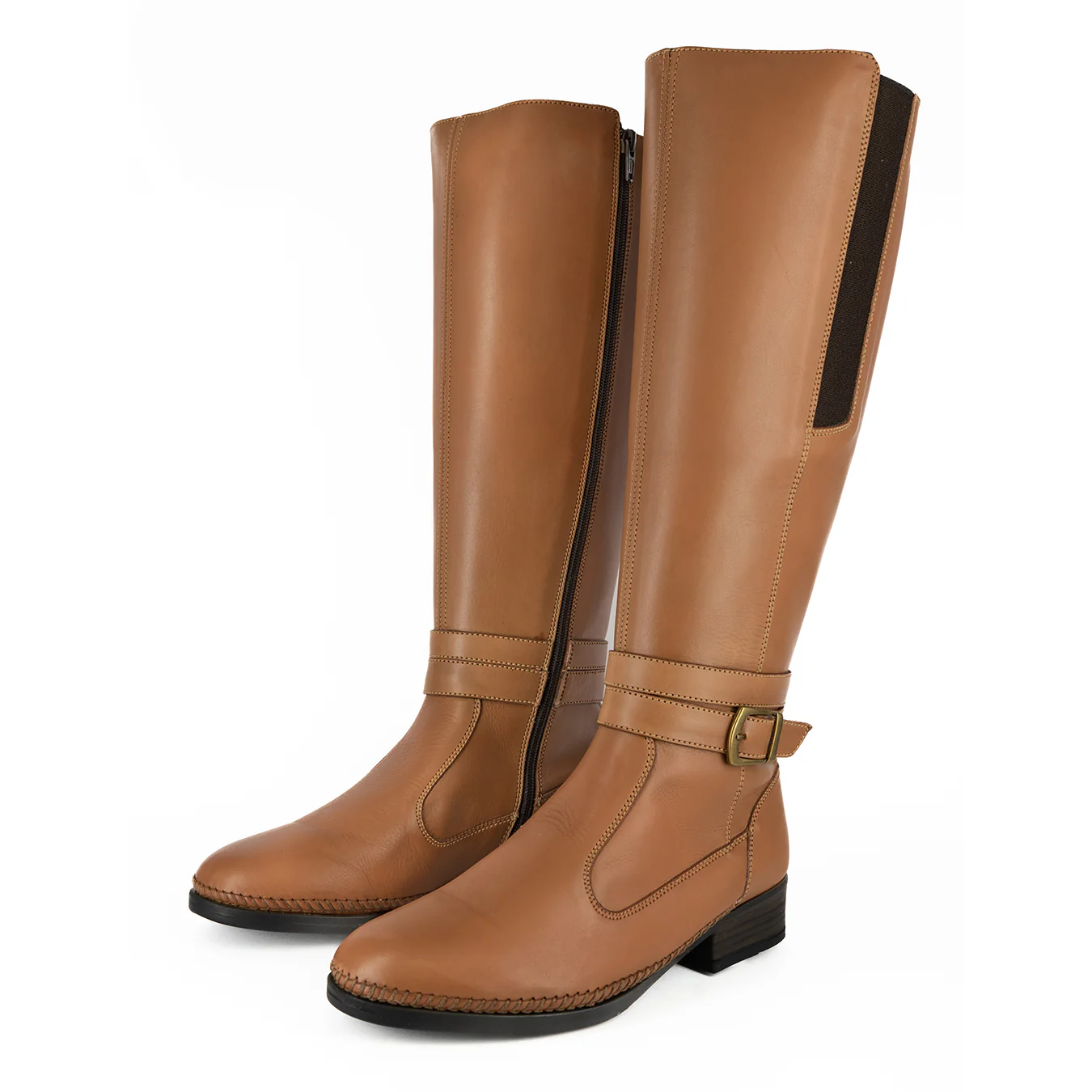 Okwamanje : Ladies Leather Boot in Hazel Relaxa