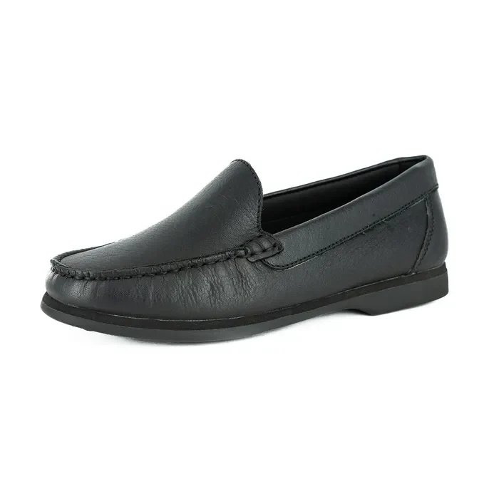 Matatiele : Ladies Leather Moccasin in Black