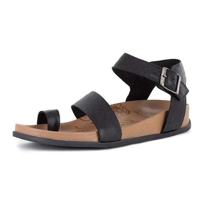 Ragaza : Ladies Leather Sandal in Black
