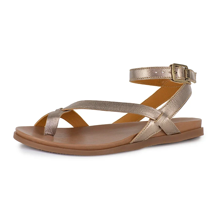Maloma : Ladies Leather Sandal in Sabbia