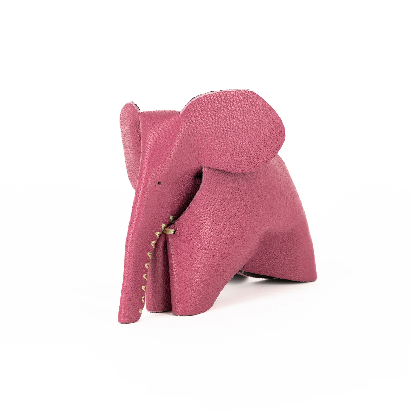 Peaches : Medium Elephant Family Accessory in Pink Leather
