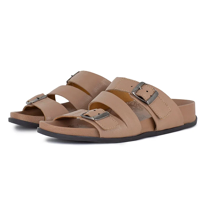 Umzumbe : Ladies Leather Sandal in Timber