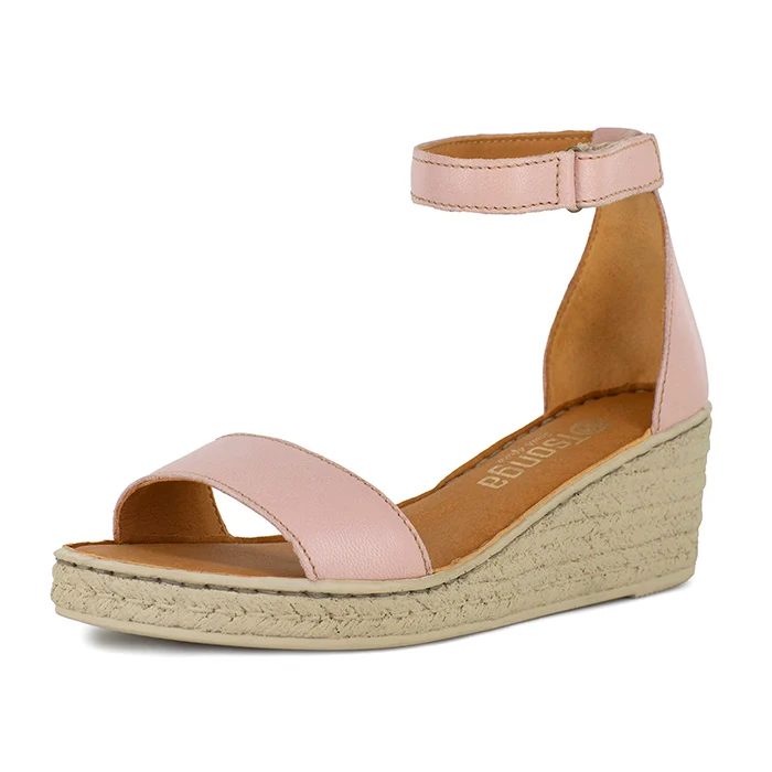 Kekana : Ladies Leather High-Heel Sandal in Pink