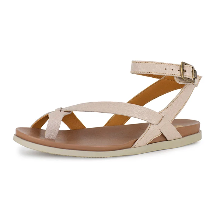 Maloma : Ladies Leather Sandal in Cream