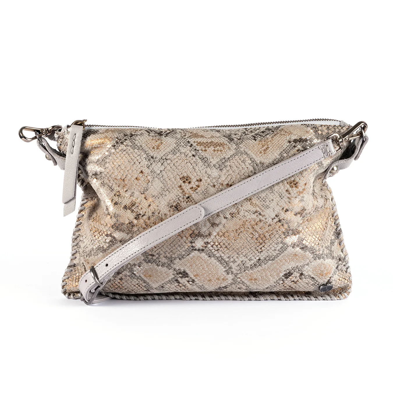 Rantu : Ladies Leather Crossbody Handbag in Opal & Quarry