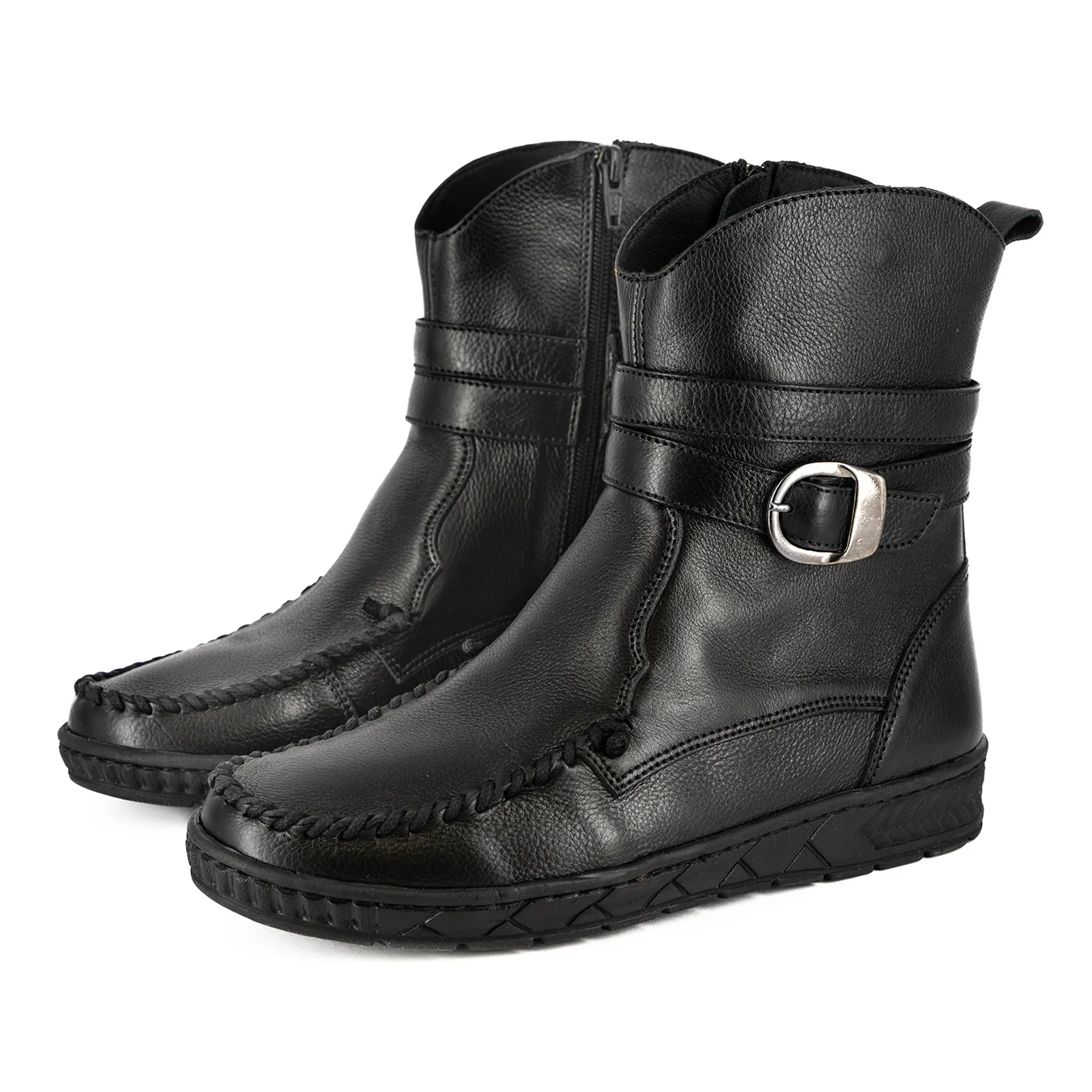 Folade : Ladies Leather Boot in Black