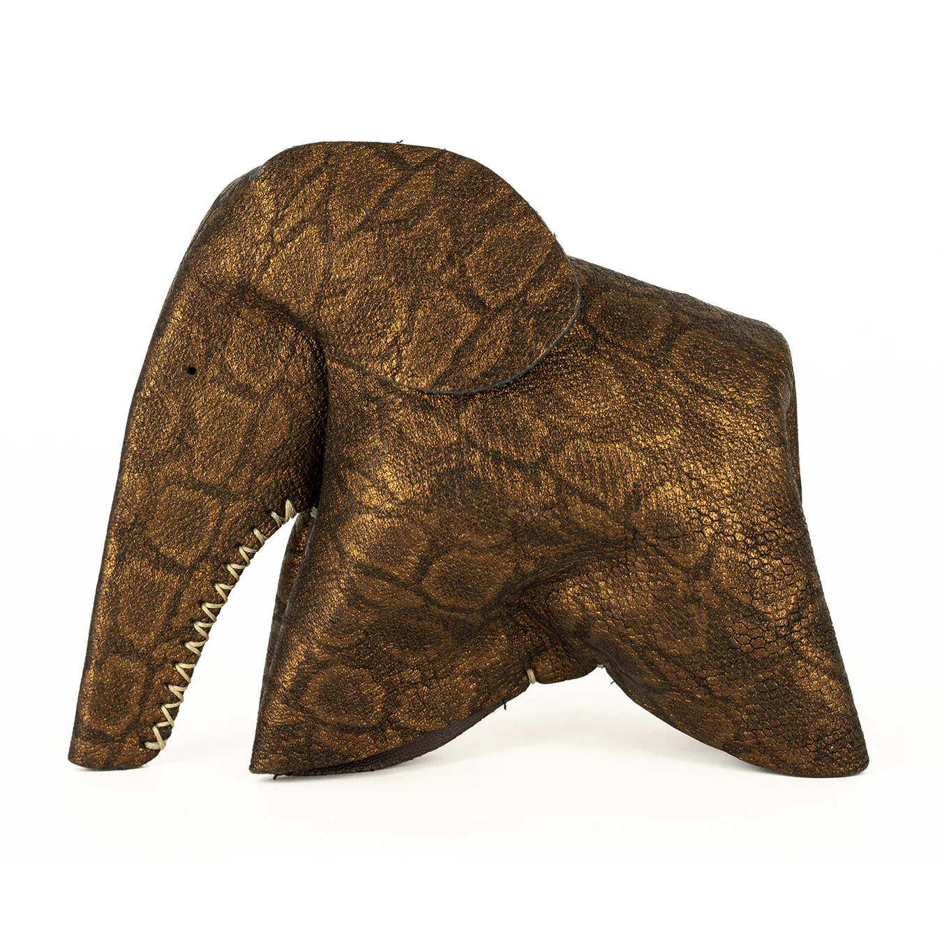 Marula : Large Elephant Family Accessory in Metallic Leather