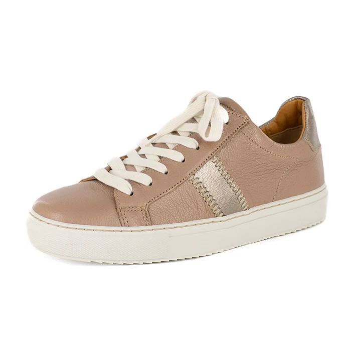Tripoli : Ladies Leather Sneaker in Timber & Sabbia